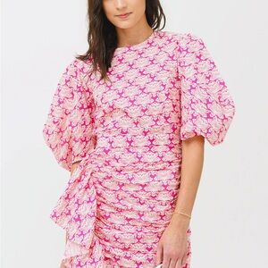 RHODE Pia Dress Lotus Block Hot Pink Size 8